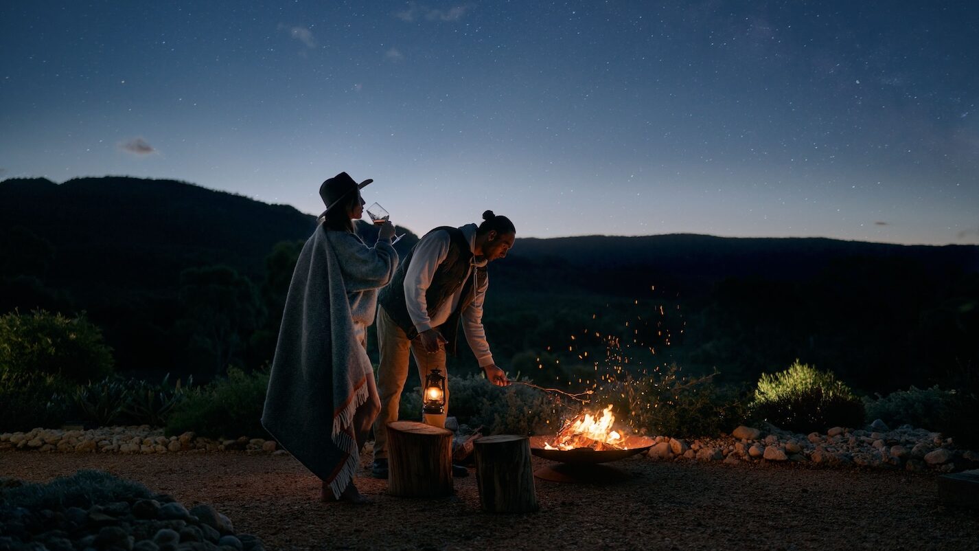 campfire romance in the Grampians